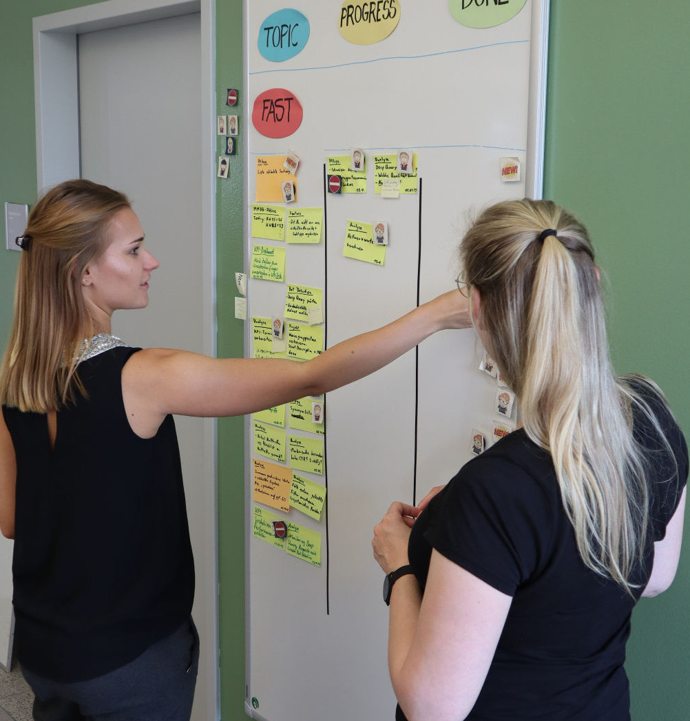 Anja und Scrum Master Lisa